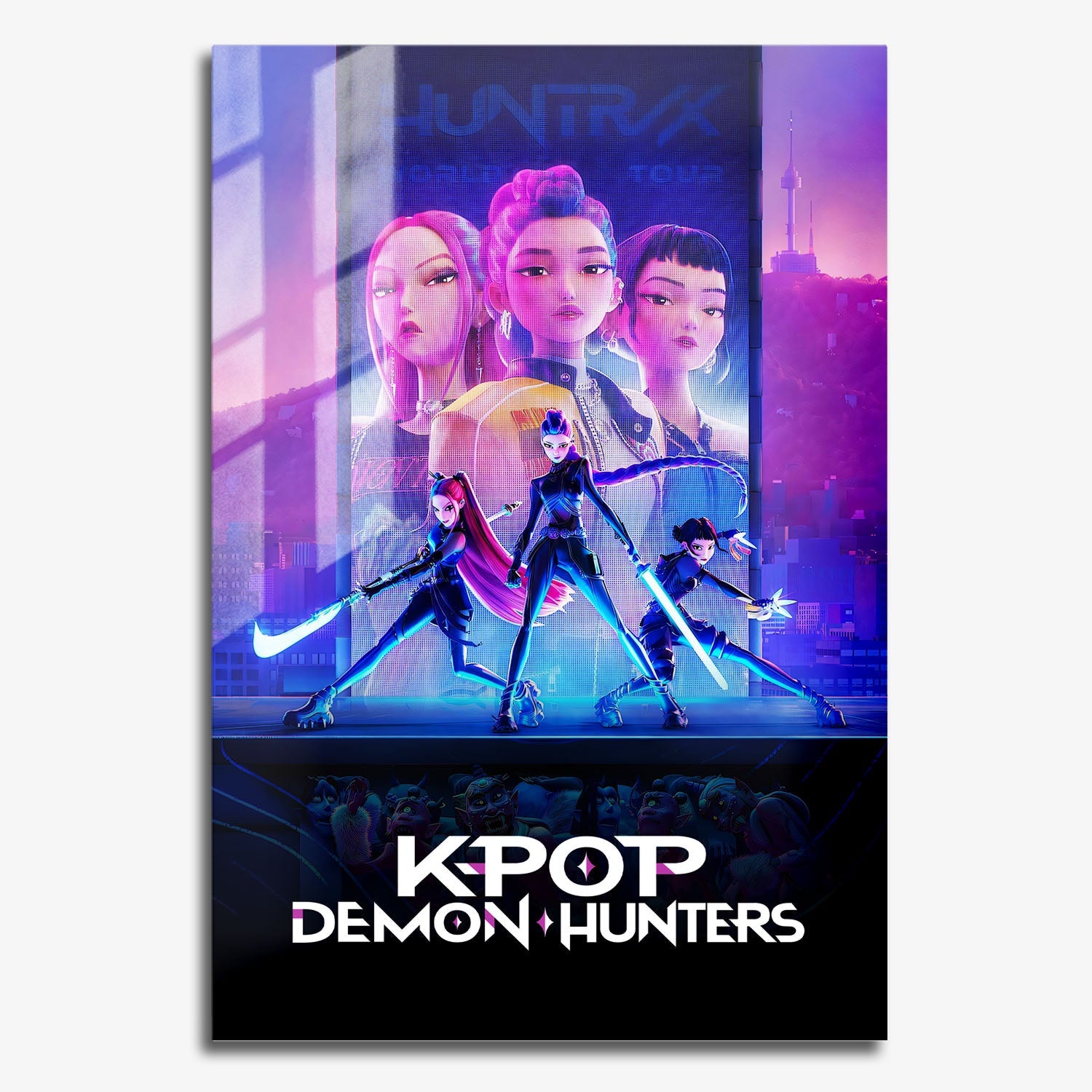 Flex Designs Metal Poster KPop Demon Hunters 11 x 17" Home Goods - TV Show 2025 TV Show Metal Poster