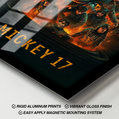 Flex Designs Metal Poster Mickey 17 Cinematic 11 x 17" Home Goods - Movie 2025 Movie Metal Poster