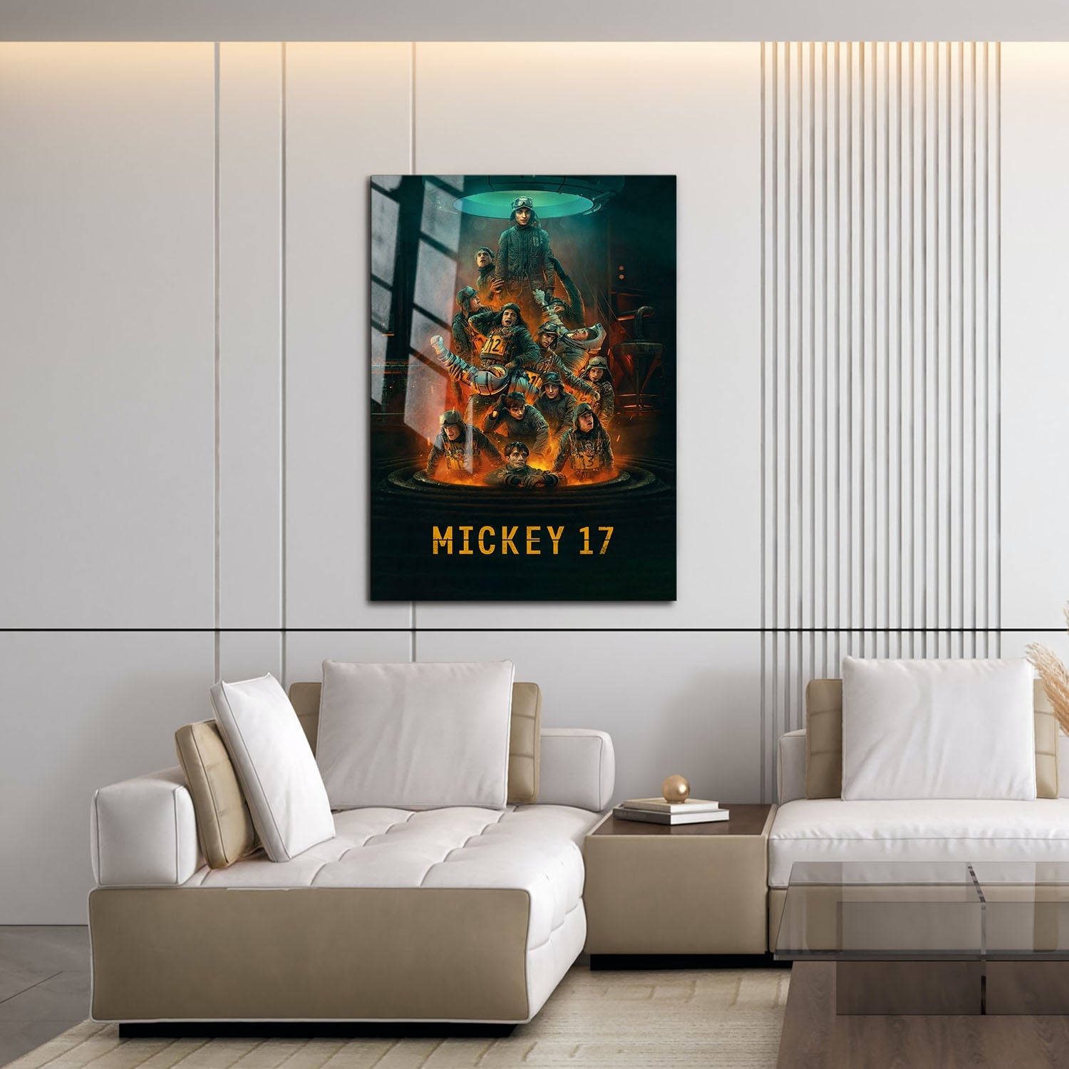 Flex Designs Metal Poster Mickey 17 Cinematic 16 x 24" Home Goods - Movie 2025 Movie Metal Poster