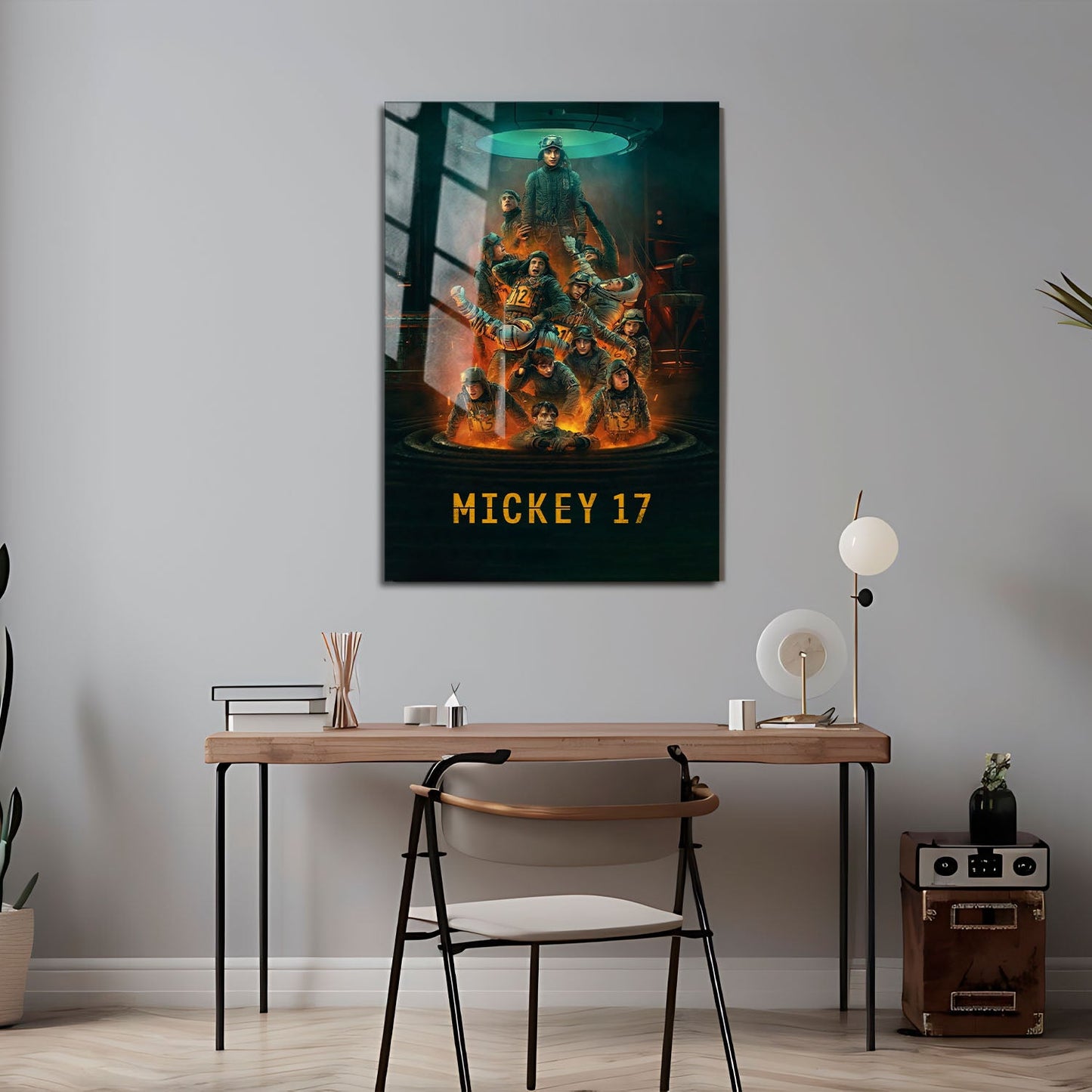 Flex Designs Metal Poster Mickey 17 Cinematic 24 x 36" Home Goods - Movie 2025 Movie Metal Poster