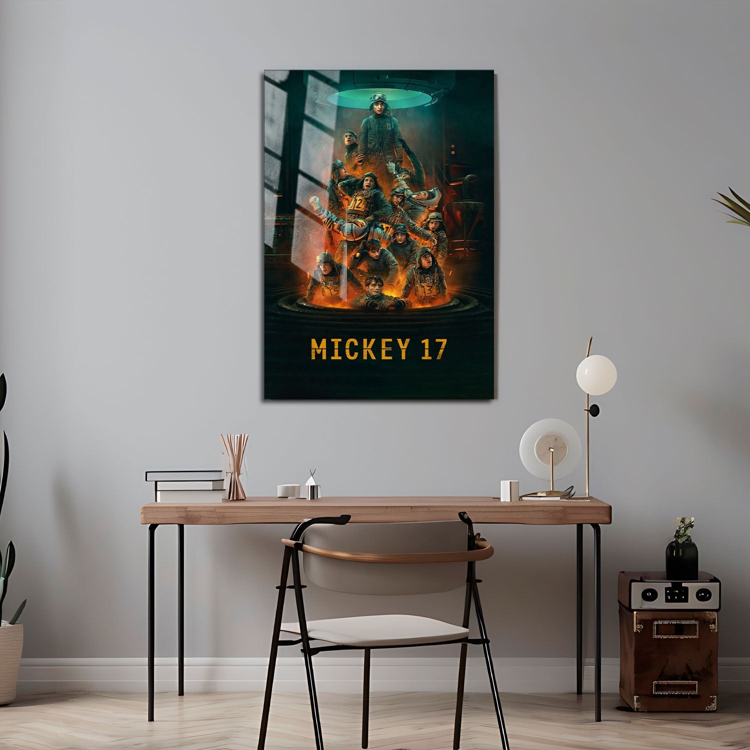 Flex Designs Metal Poster Mickey 17 Cinematic 24 x 36" Home Goods - Movie 2025 Movie Metal Poster