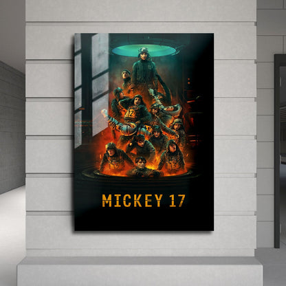 Flex Designs Metal Poster Mickey 17 Cinematic 24 x 36" Home Goods - Movie 2025 Movie Metal Poster