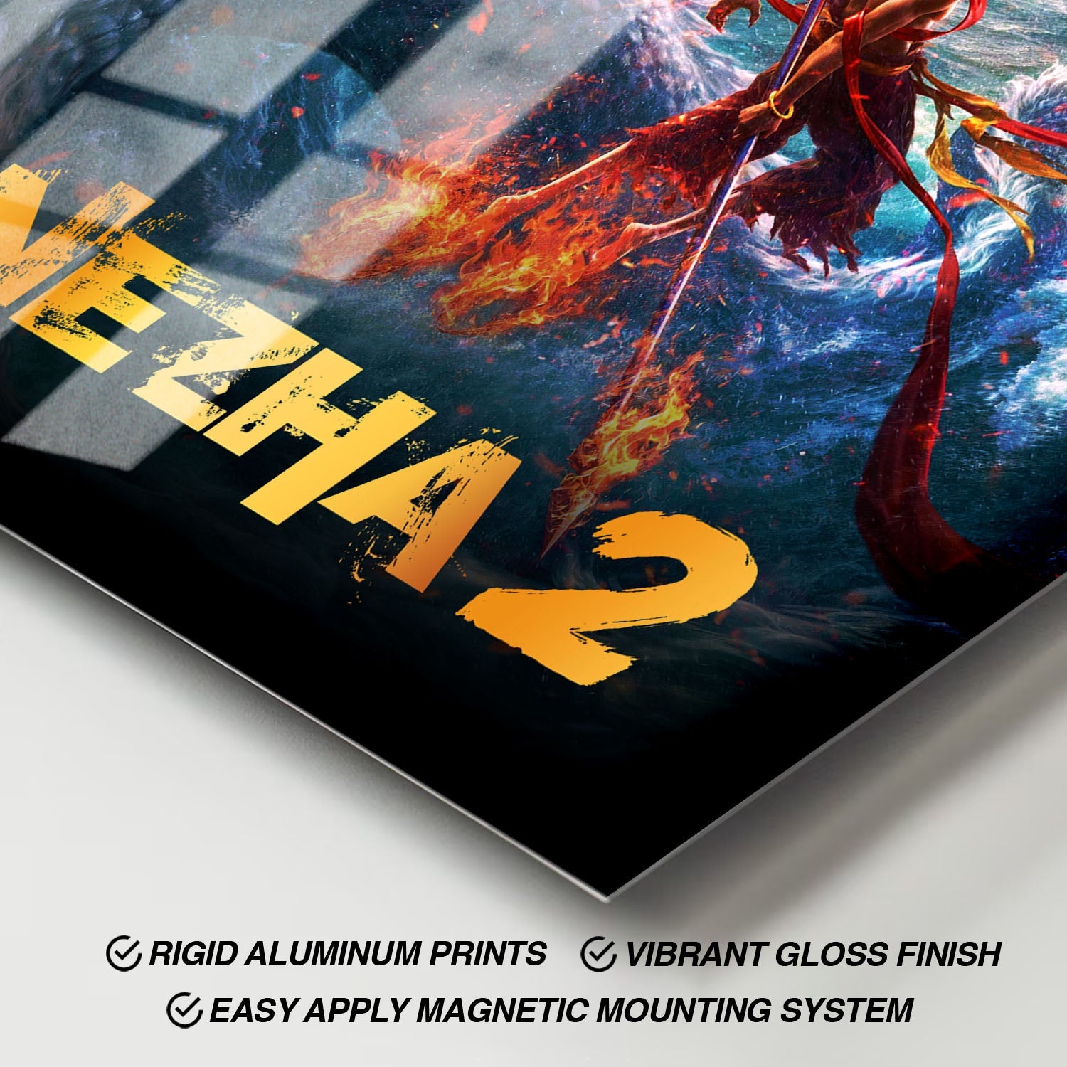 Flex Designs Metal Poster Ne Zha 2 11 x 17" Home Goods - Movie 2021 Movie Metal Poster