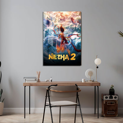 Flex Designs Metal Poster Ne Zha 2 24 x 36" Home Goods - Movie 2021 Movie Metal Poster