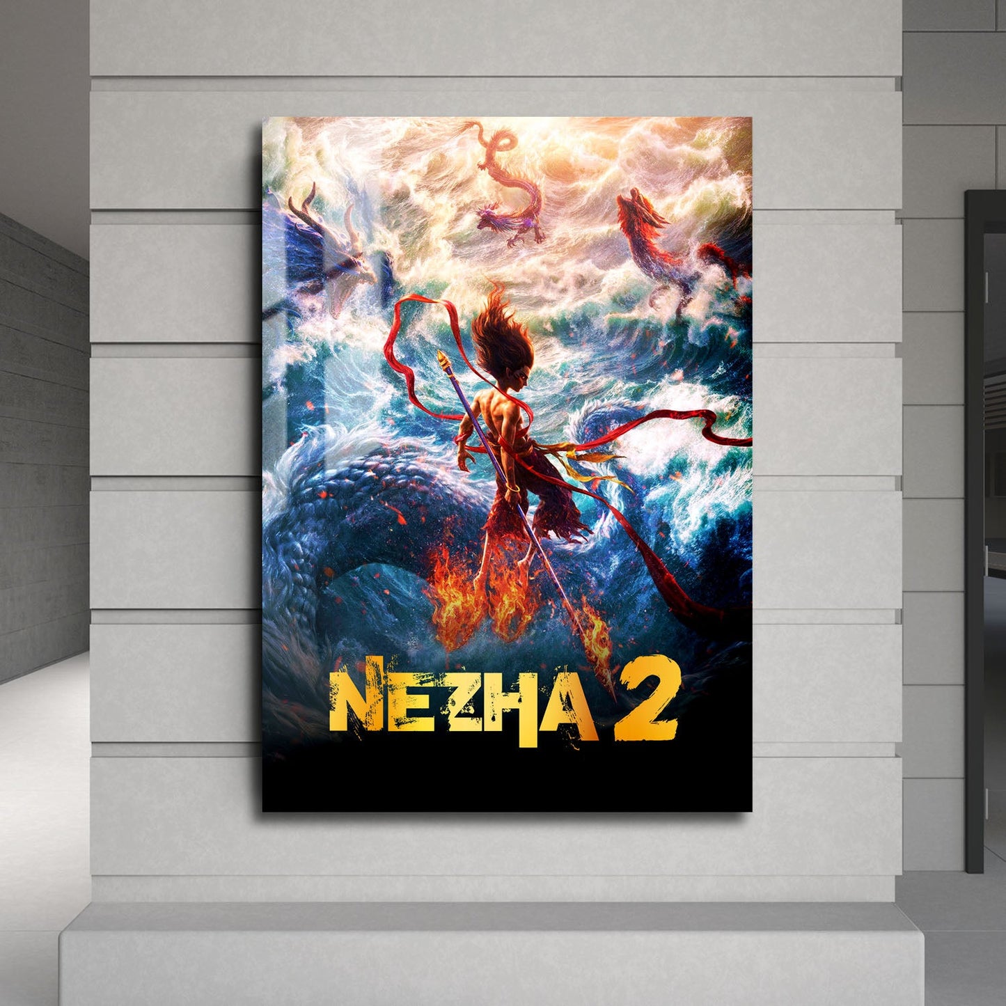 Flex Designs Metal Poster Ne Zha 2 24 x 36" Home Goods - Movie 2021 Movie Metal Poster