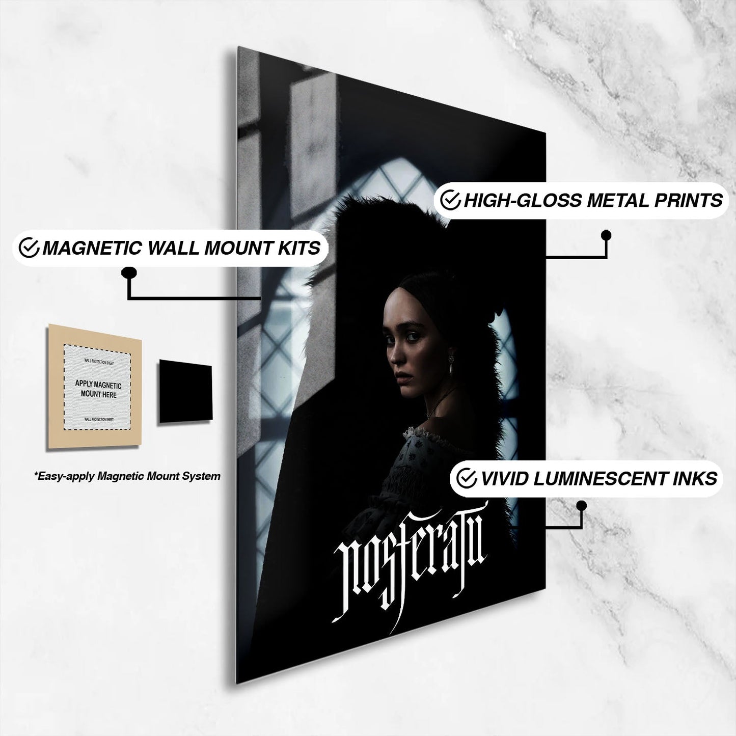 Flex Designs Metal Poster Nosferatu 16 x 24" Home Goods - Movie 1922 Movie Metal Poster