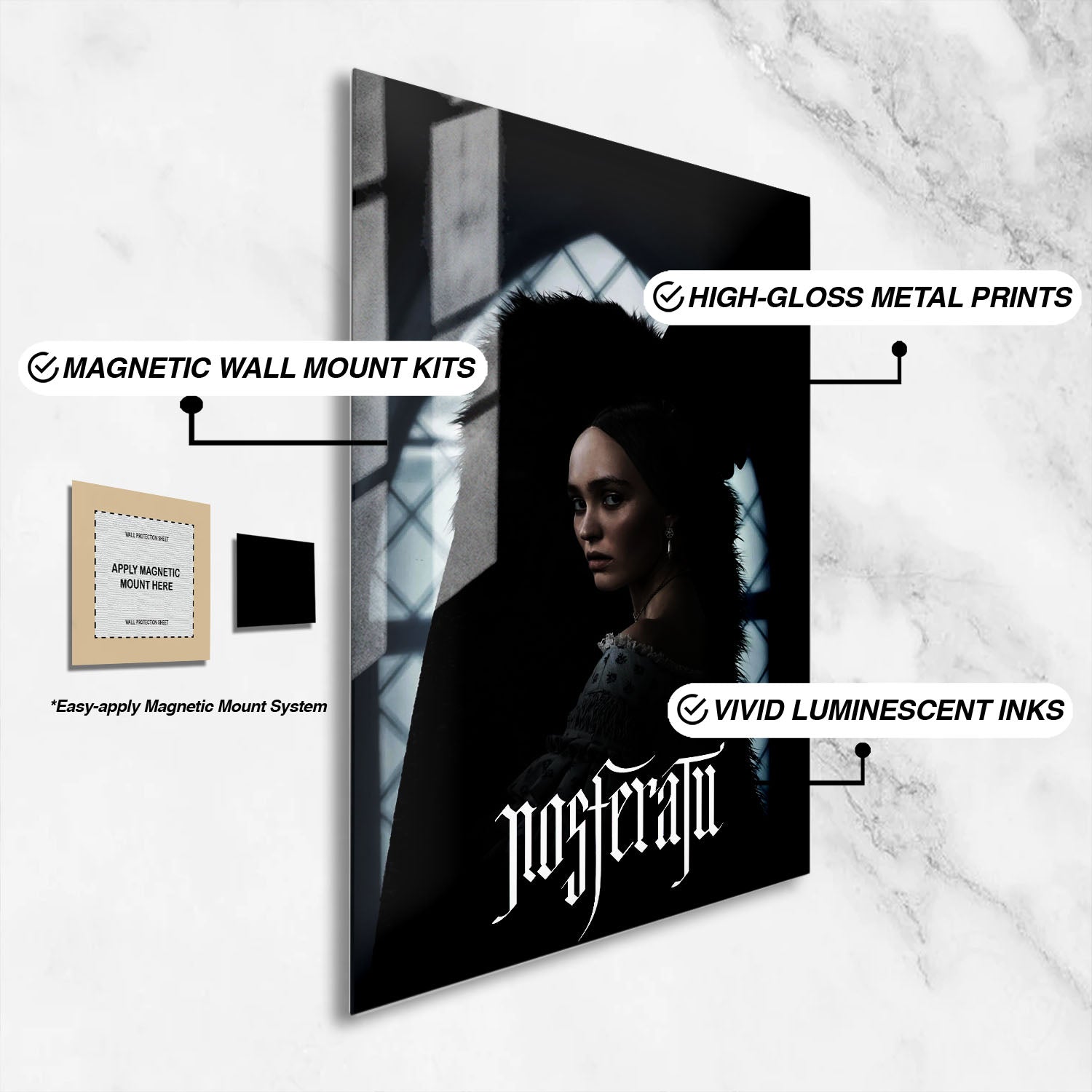 Flex Designs Metal Poster Nosferatu 16 x 24" Home Goods - Movie 1922 Movie Metal Poster