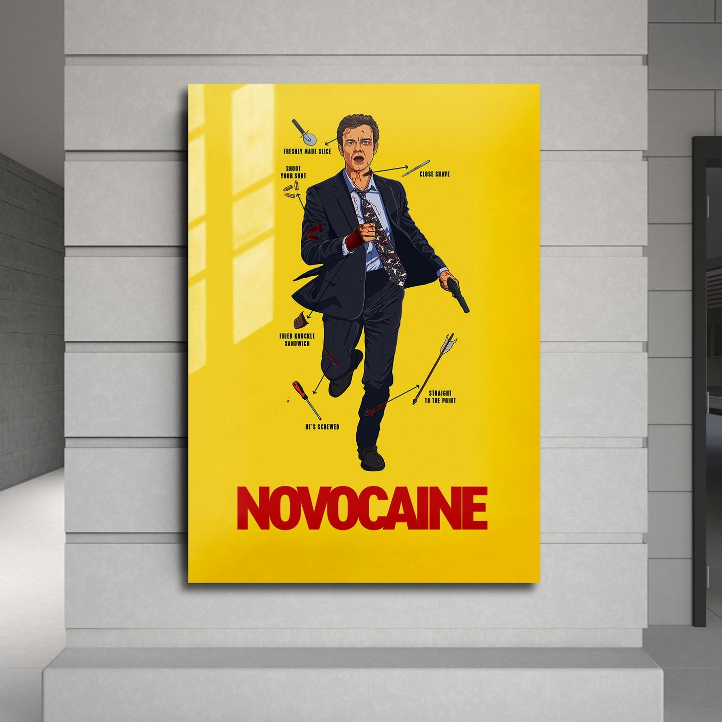 Flex Designs Metal Poster Novocaine 24 x 36" Home Goods - Movie 2001 Movie Metal Poster