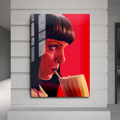 Flex Designs Metal Poster Pulp Fiction Minimalist Alternate 24 x 36" Home Goods - Movie 1994 Movie Metal Poster