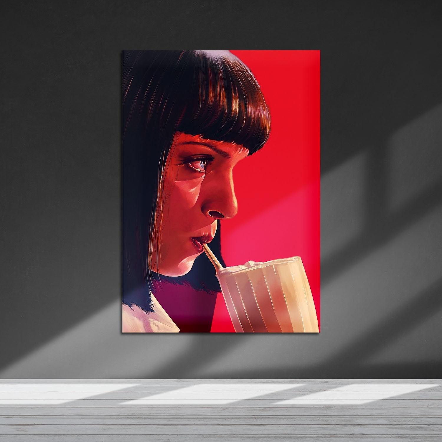 Flex Designs Metal Poster Pulp Fiction Minimalist Alternate 5 x 7" Home Goods - Movie 1994 Movie Metal Poster