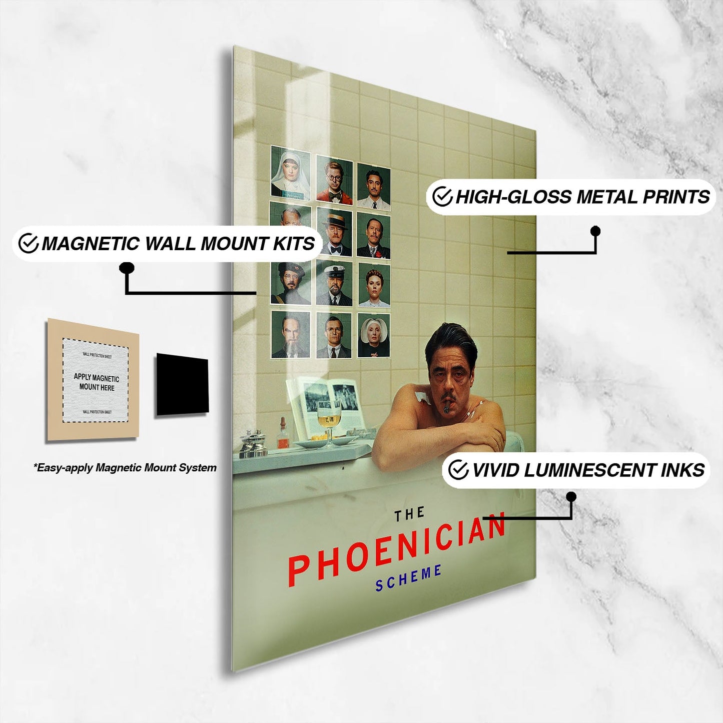 Flex Designs Metal Poster The Phoenician Scheme Key Visual 16 x 24" Home Goods - Movie 2025 Movie Metal Poster