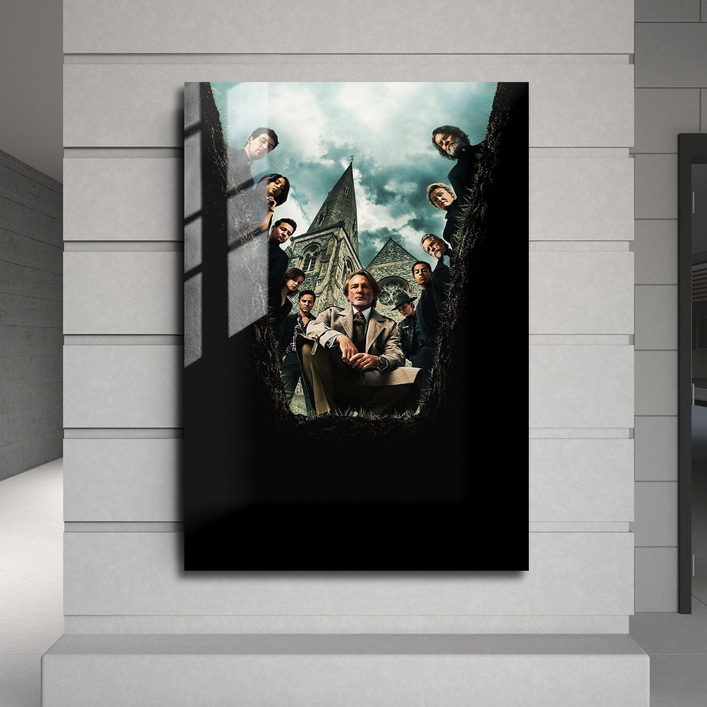Flex Designs Metal Poster Wake Up Dead Man - A Knives Out Mystery Key Art 24 x 36" Home Goods - Movie 2023 Movie Metal Poster