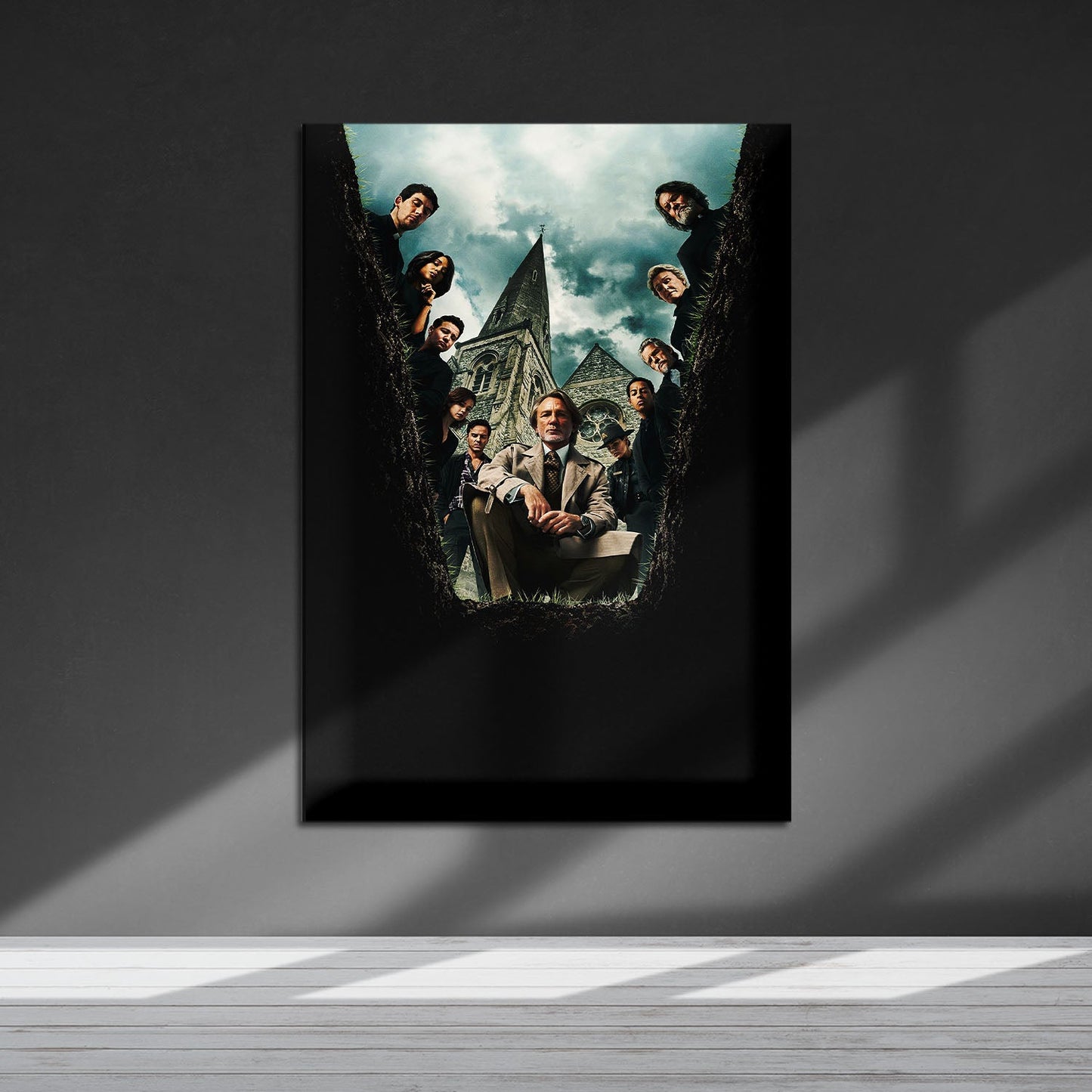 Flex Designs Metal Poster Wake Up Dead Man - A Knives Out Mystery Key Art 5 x 7" Home Goods - Movie 2023 Movie Metal Poster