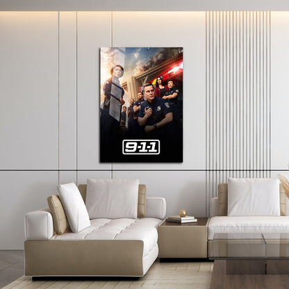 Flex Designs Metal Poster 9-1-1 16 x 24" Home Goods - TV Show 2018 TV Show Metal Poster