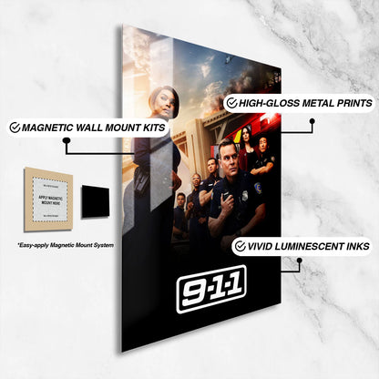 Flex Designs Metal Poster 9-1-1 16 x 24" Home Goods - TV Show 2018 TV Show Metal Poster