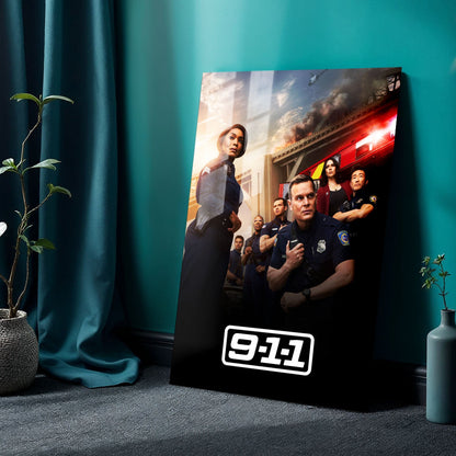 9-1-1 TV Show Metal Poster