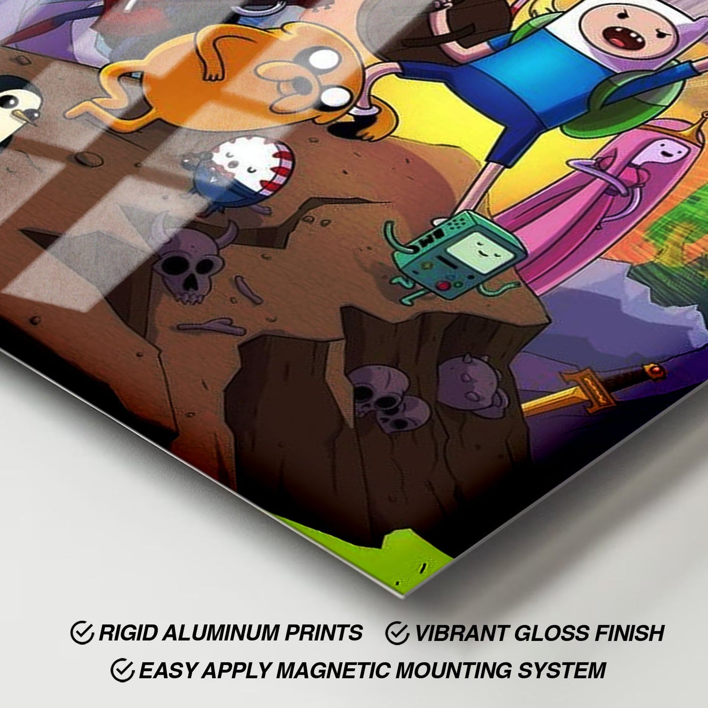 Flex Designs Metal Poster Adventure Time 11 x 17" Home Goods - TV Show 2010 TV Show Metal Poster