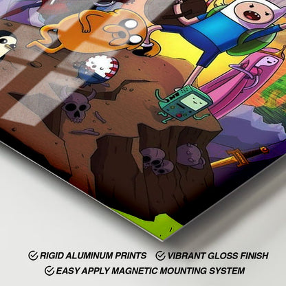 Flex Designs Metal Poster Adventure Time 11 x 17" Home Goods - TV Show 2010 TV Show Metal Poster