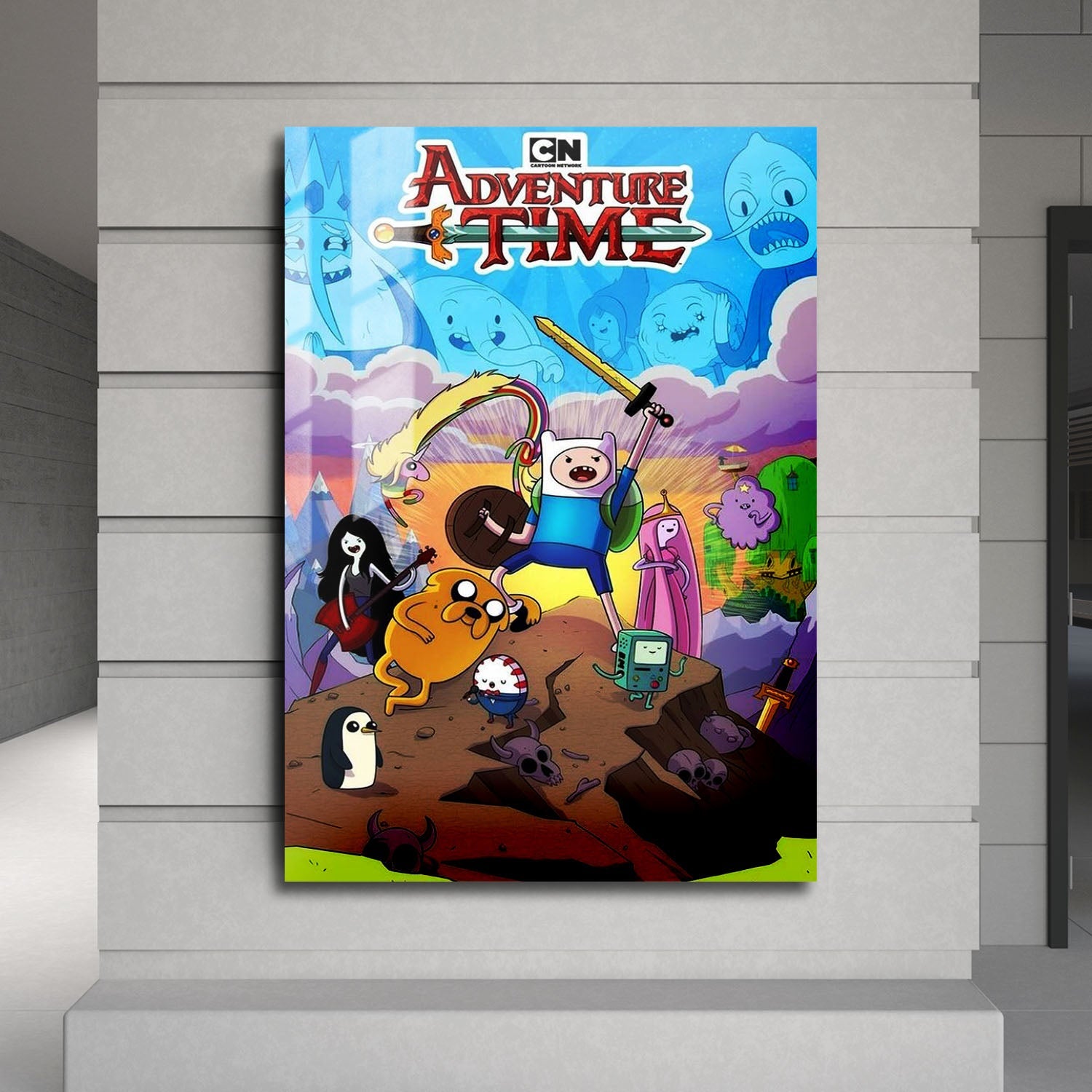 Flex Designs Metal Poster Adventure Time 24 x 36" Home Goods - TV Show 2010 TV Show Metal Poster