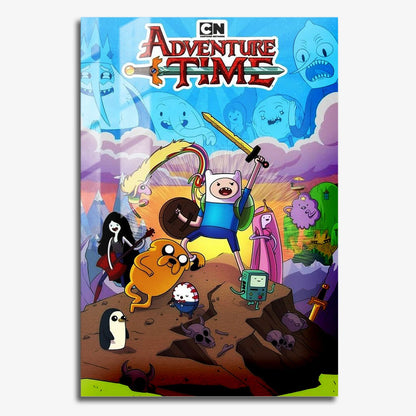 Flex Designs Metal Poster Adventure Time 11 x 17" Home Goods - TV Show 2010 TV Show Metal Poster