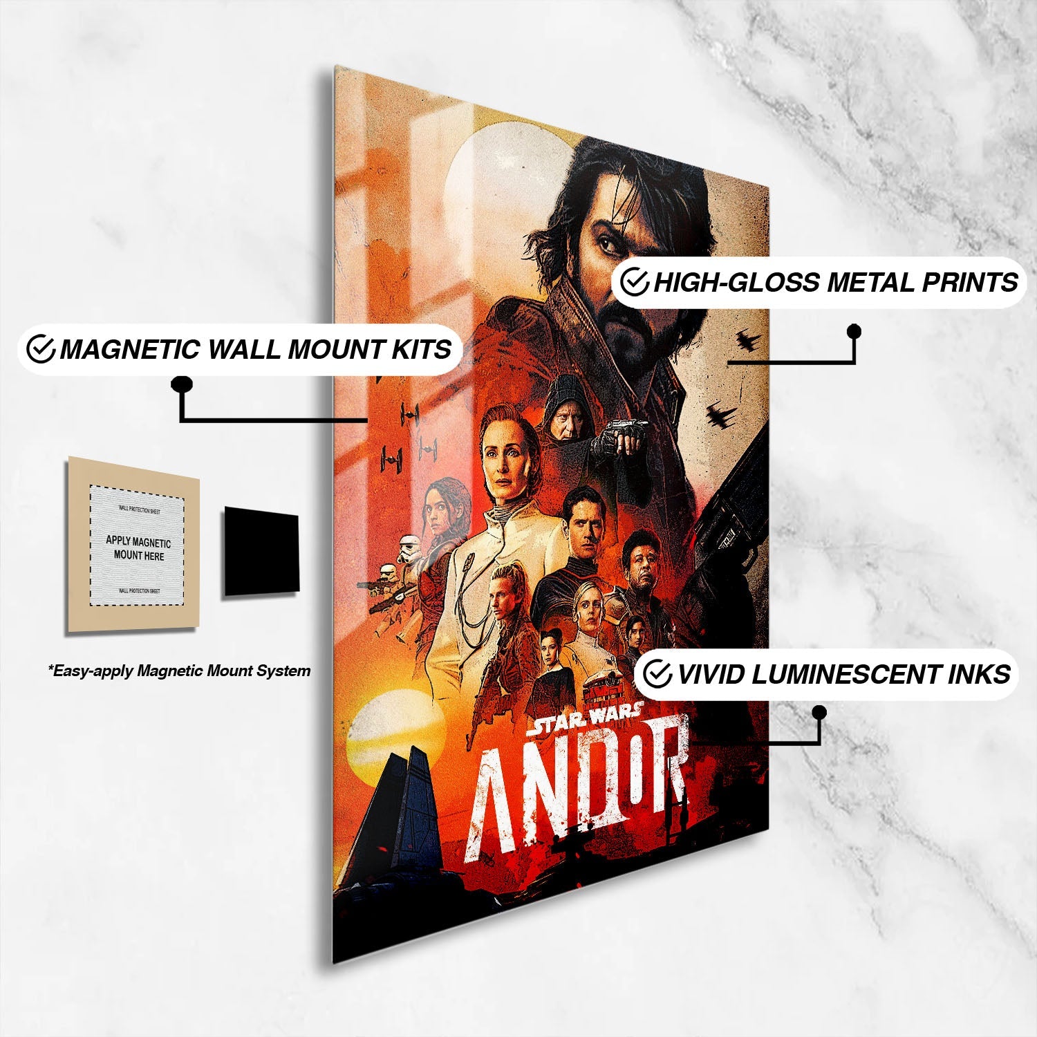 Flex Designs Metal Poster Andor 16 x 24" Home Goods - TV Show 2022 TV Show Metal Poster