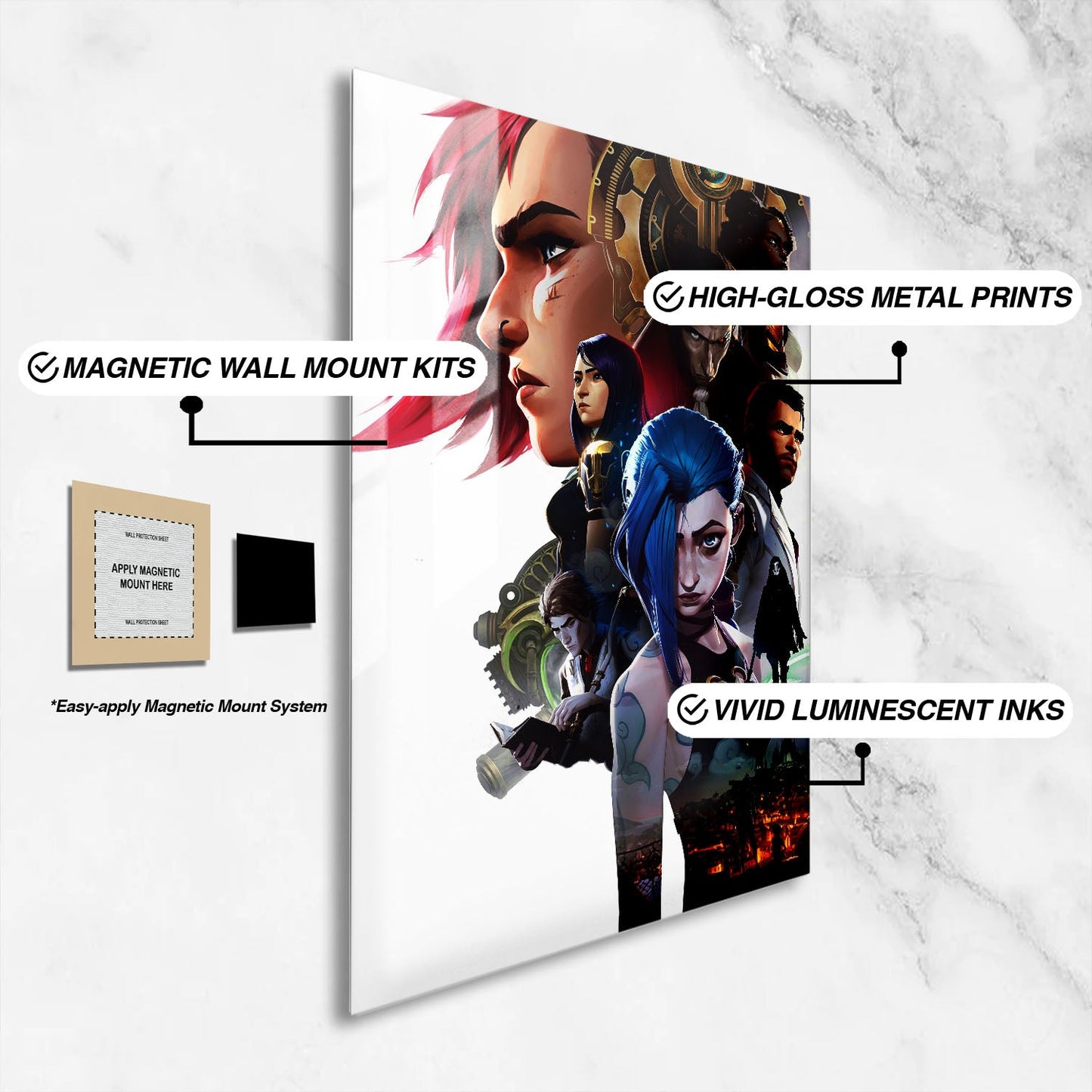 Flex Designs Metal Poster Arcane Key Art 16 x 24" Home Goods - TV Show 2021 TV Show Metal Poster