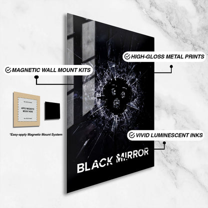 Flex Designs Metal Poster Black Mirror 16 x 24" Home Goods - TV Show 2011 TV Show Metal Poster