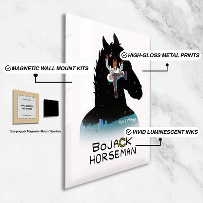 Flex Designs Metal Poster BoJack Horseman 16 x 24" Home Goods - TV Show 2014 TV Show Metal Poster