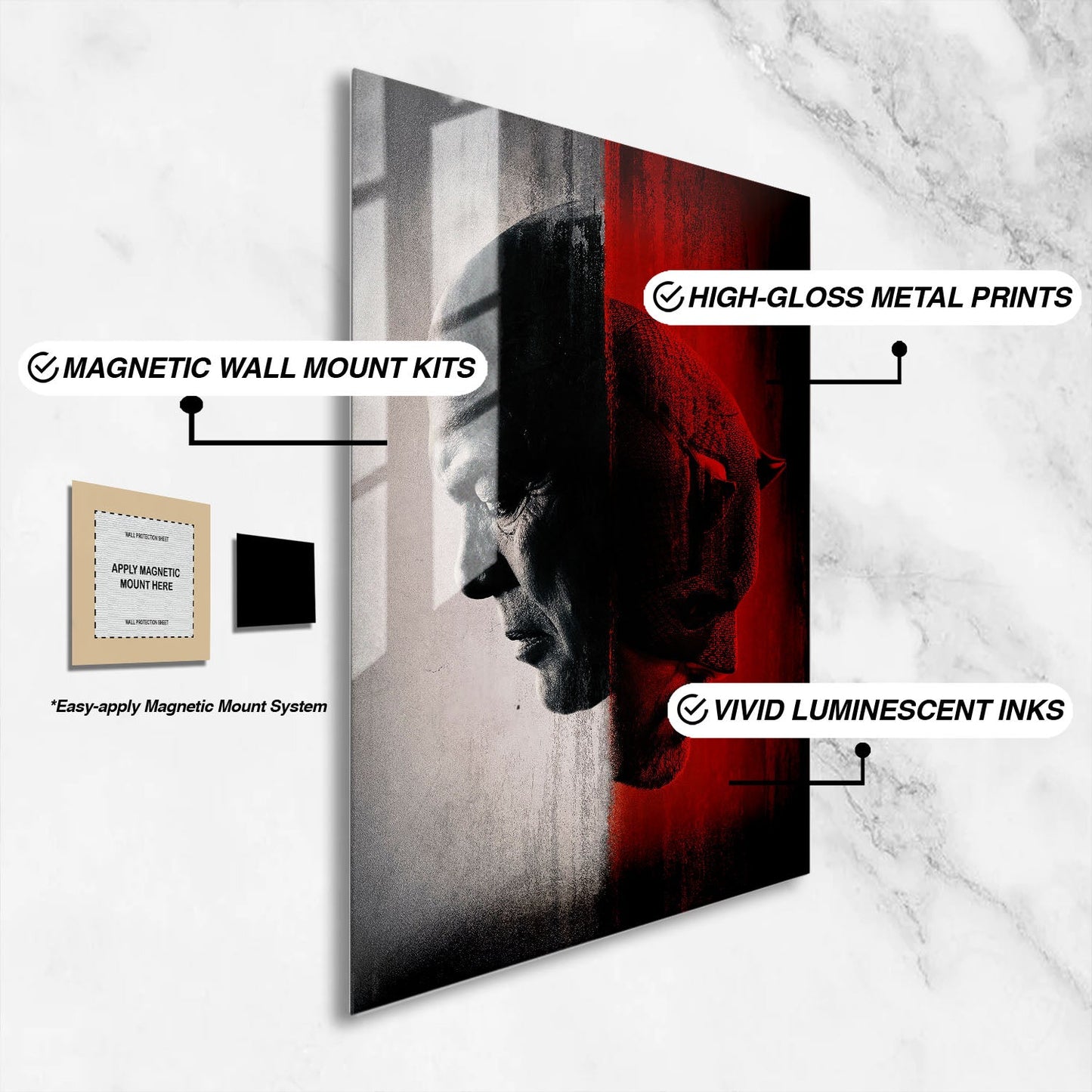 Flex Designs Metal Poster Daredevil Born Again Cover 16 x 24" Home Goods - TV Show 2025 TV Show Metal Poster