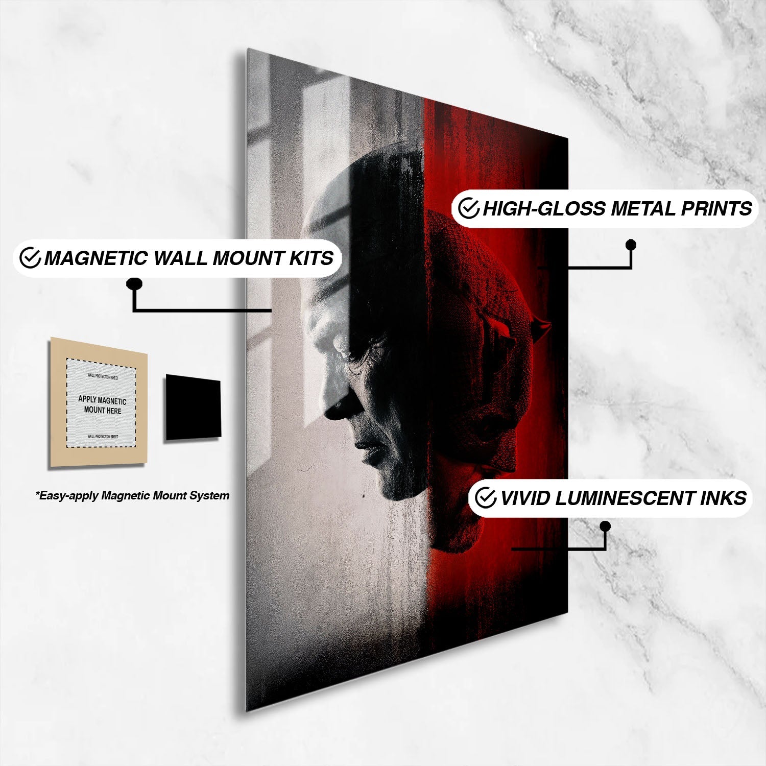 Flex Designs Metal Poster Daredevil Born Again Cover 16 x 24" Home Goods - TV Show 2025 TV Show Metal Poster