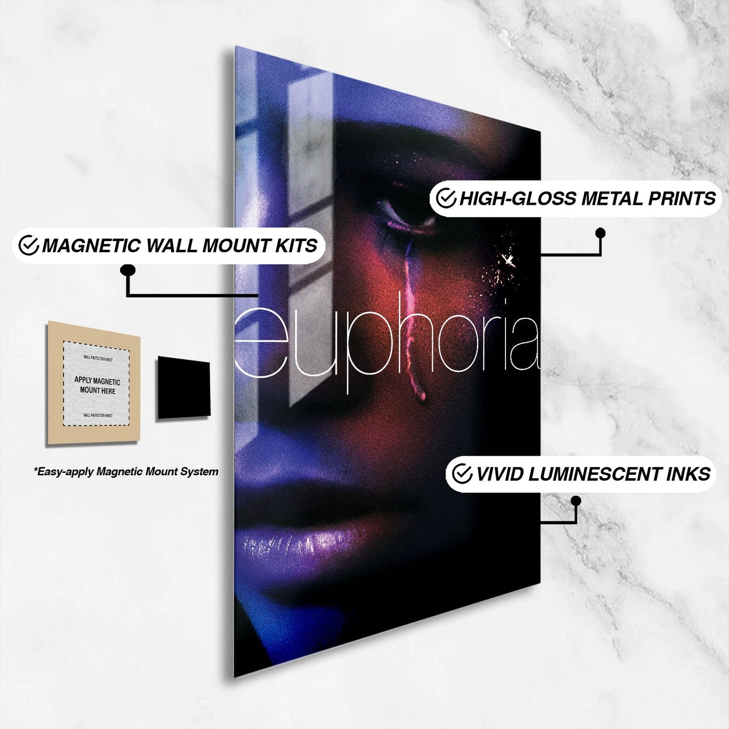 Flex Designs Metal Poster Euphoria 16 x 24" Home Goods - TV Show 2019 TV Show Metal Poster