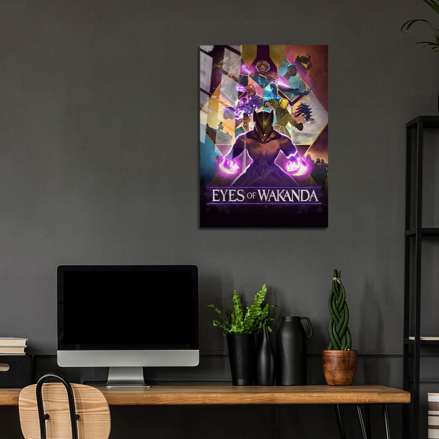 Flex Designs Metal Poster Eyes of Wakanda 5 x 7" Home Goods - Movie 2025 Movie Metal Poster