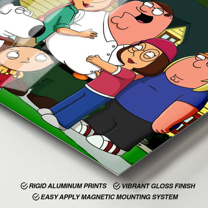 Flex Designs Metal Poster Family Guy 11 x 17" Home Goods - TV Show 1999 TV Show Metal Poster