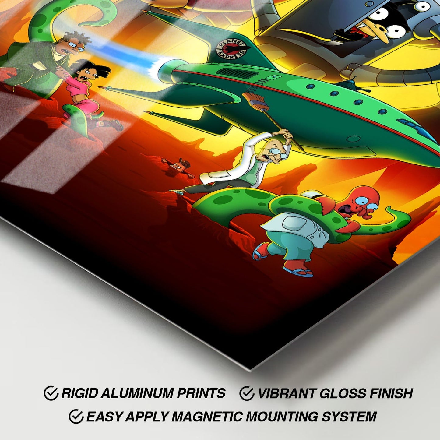 Flex Designs Metal Poster Futurama 11 x 17" Home Goods - TV Show 1999 TV Show Metal Poster