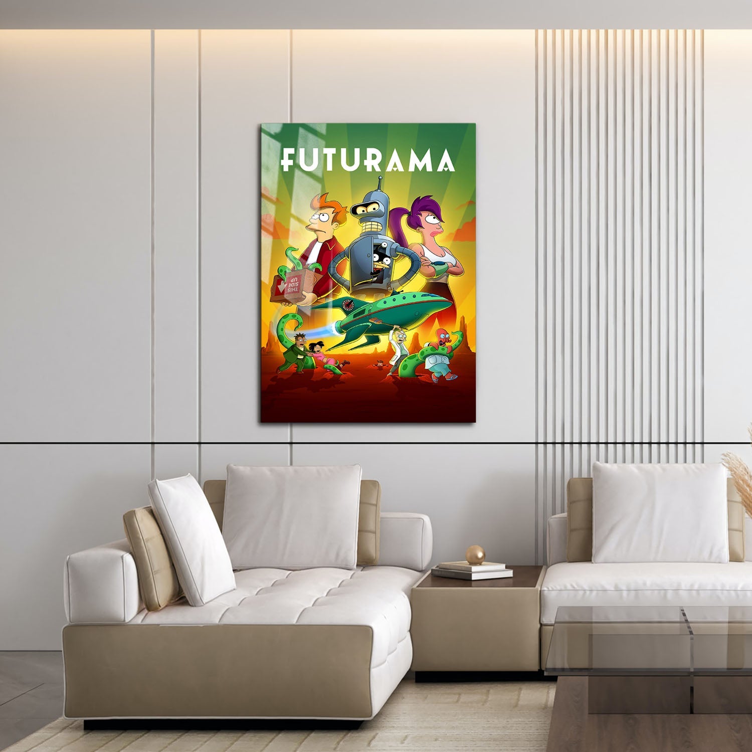 Flex Designs Metal Poster Futurama 16 x 24" Home Goods - TV Show 1999 TV Show Metal Poster