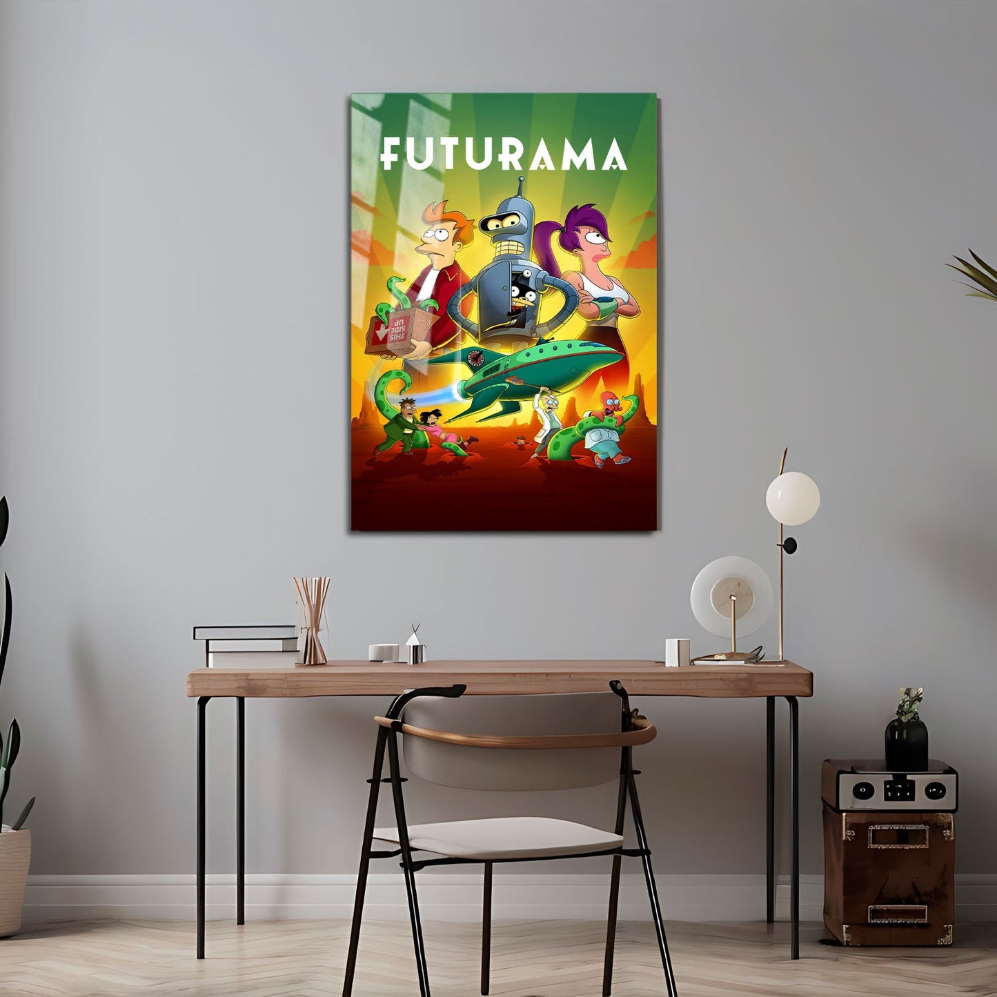 Flex Designs Metal Poster Futurama 24 x 36" Home Goods - TV Show 1999 TV Show Metal Poster