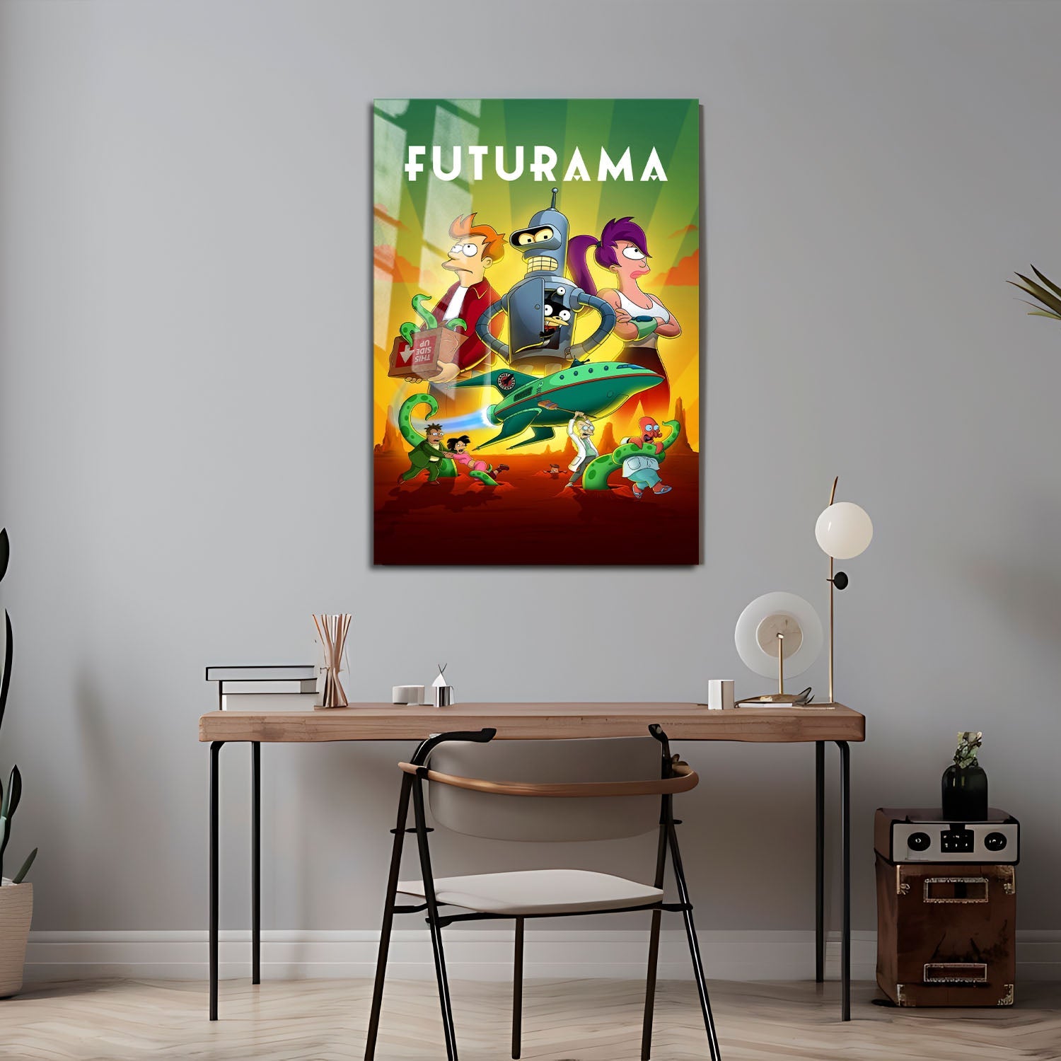 Flex Designs Metal Poster Futurama 24 x 36" Home Goods - TV Show 1999 TV Show Metal Poster
