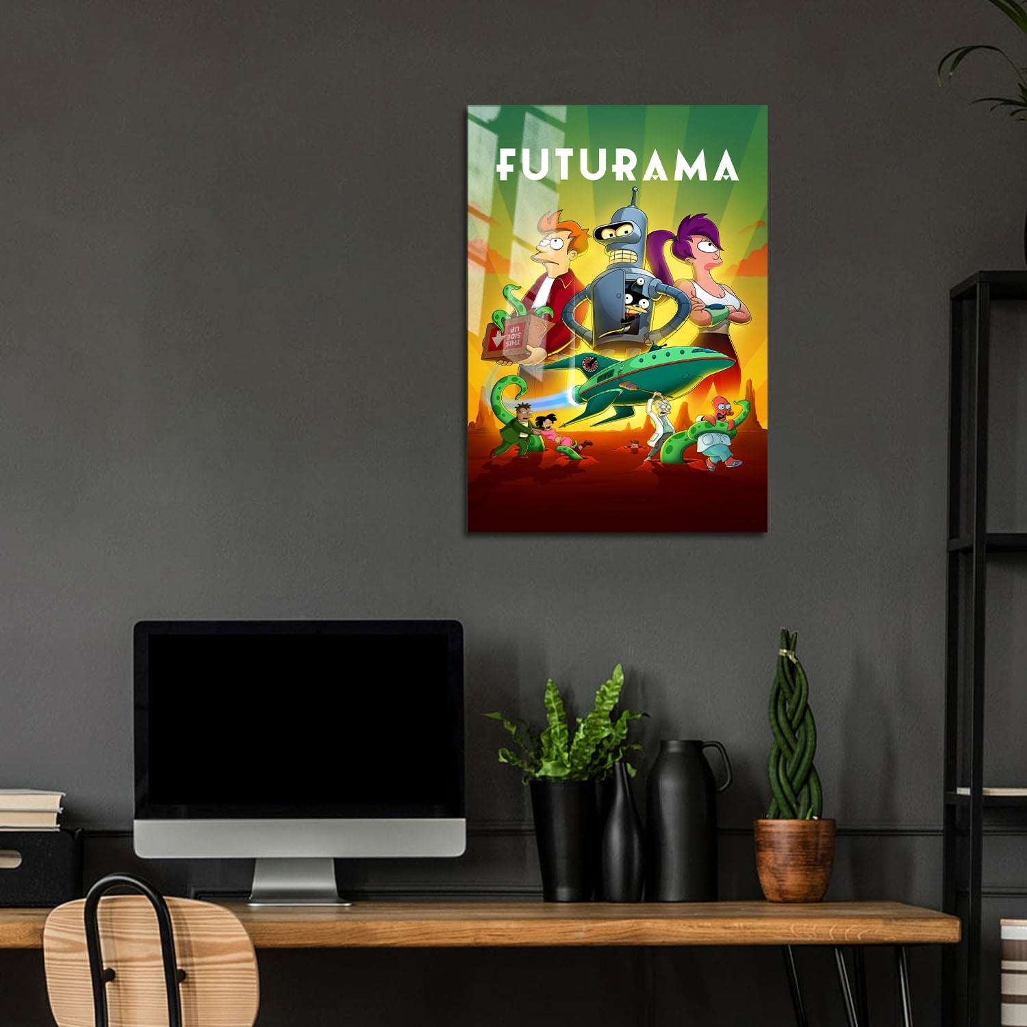 Flex Designs Metal Poster Futurama 5 x 7" Home Goods - TV Show 1999 TV Show Metal Poster