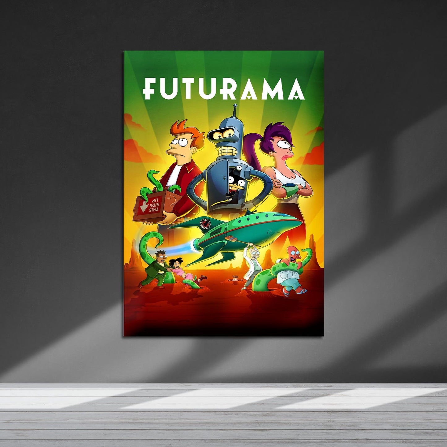 Flex Designs Metal Poster Futurama 5 x 7" Home Goods - TV Show 1999 TV Show Metal Poster