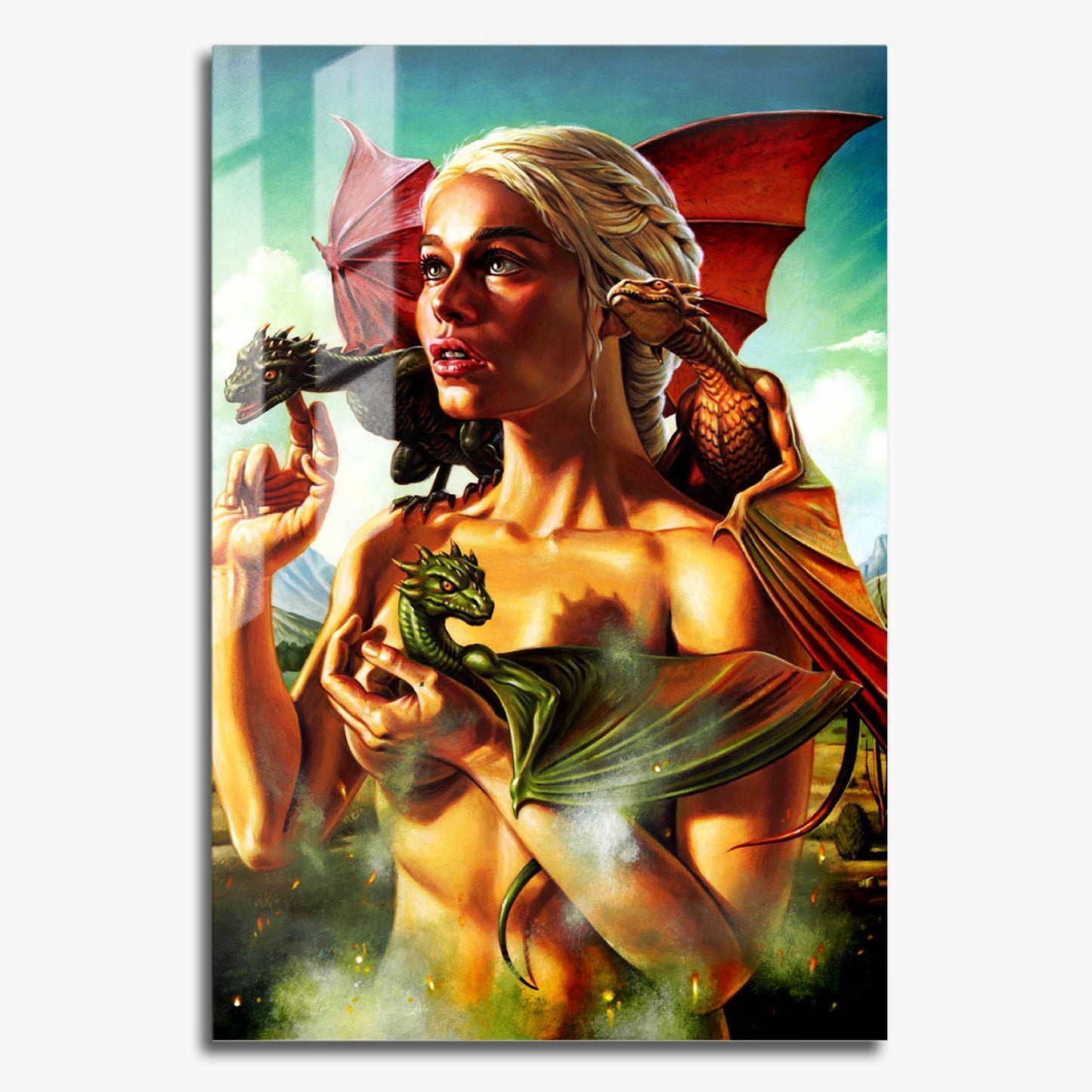 Flex Designs Metal Poster Game of Thrones Mother of Dragons 11 x 17" Home Goods - TV Show 2011 TV Show Metal Poster