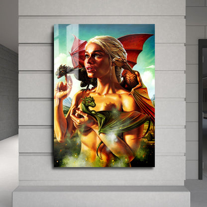 Flex Designs Metal Poster Game of Thrones Mother of Dragons 24 x 36" Home Goods - TV Show 2011 TV Show Metal Poster