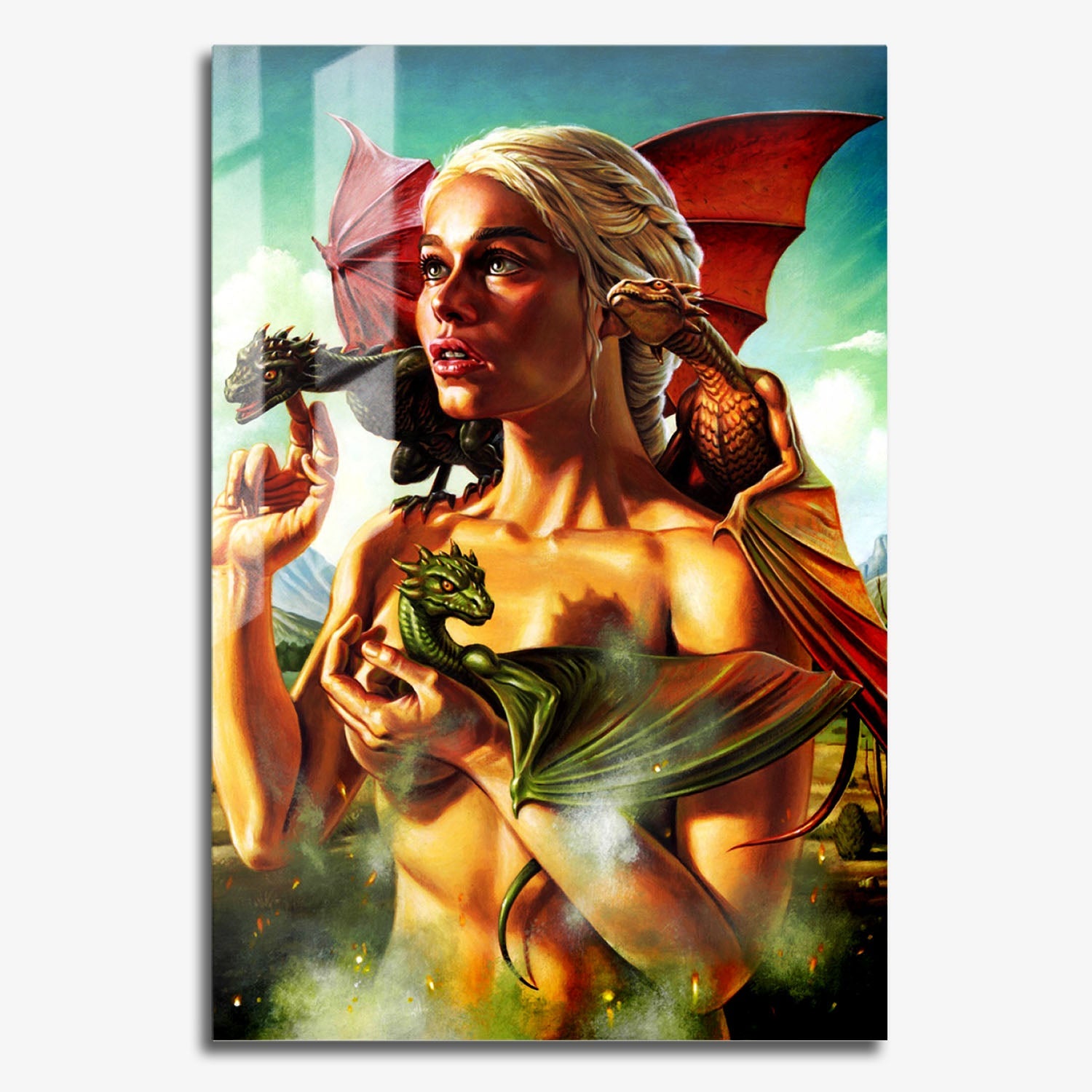 Flex Designs Metal Poster Game of Thrones Mother of Dragons 11 x 17" Home Goods - TV Show 2011 TV Show Metal Poster