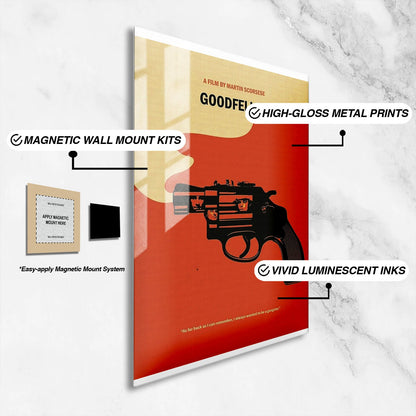 Flex Designs Metal Poster Goodfellas Minimalist 16 x 24" Home Goods - Movie 1990 Movie Metal Poster