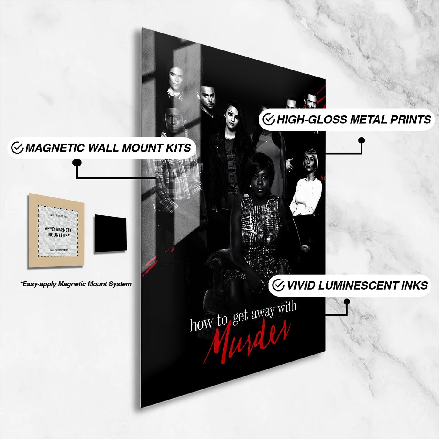 Flex Designs Metal Poster How to Get Away with Murder 16 x 24" Home Goods - TV Show 2014 TV Show Metal Poster