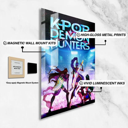 Flex Designs Metal Poster KPop Demon Hunters Backstage 16 x 24" Home Goods - TV Show 2025 TV Show Metal Poster