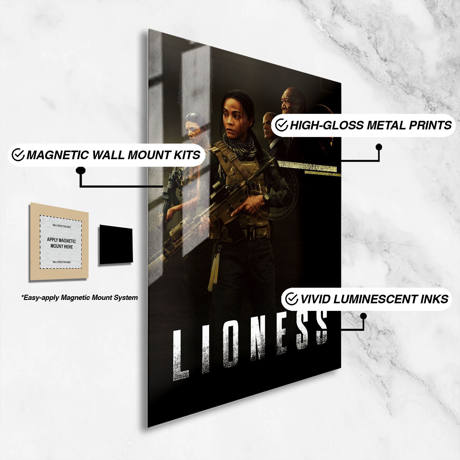 Flex Designs Metal Poster Lioness 16 x 24" Home Goods - TV Show 2025 TV Show Metal Poster
