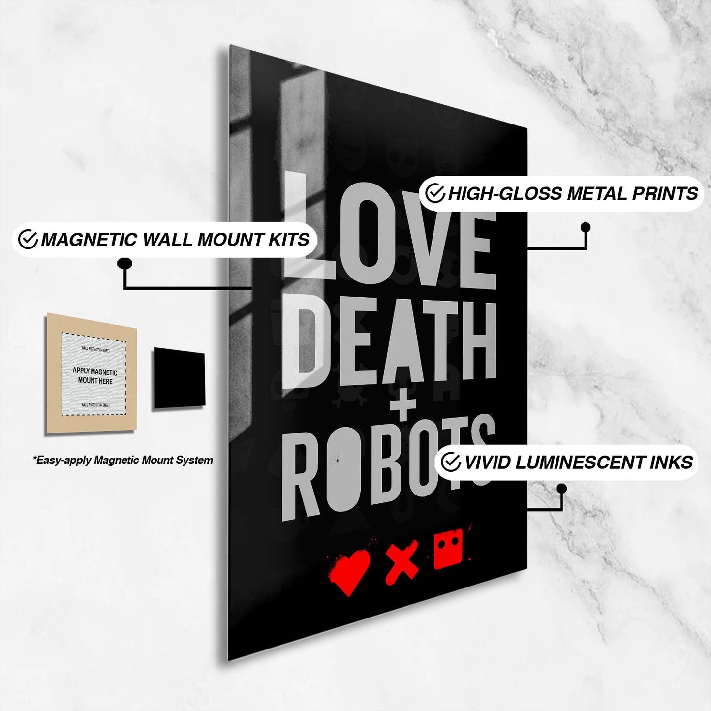 Flex Designs Metal Poster Love, Death & Robots 16 x 24" Home Goods - TV Show 2019 TV Show Metal Poster