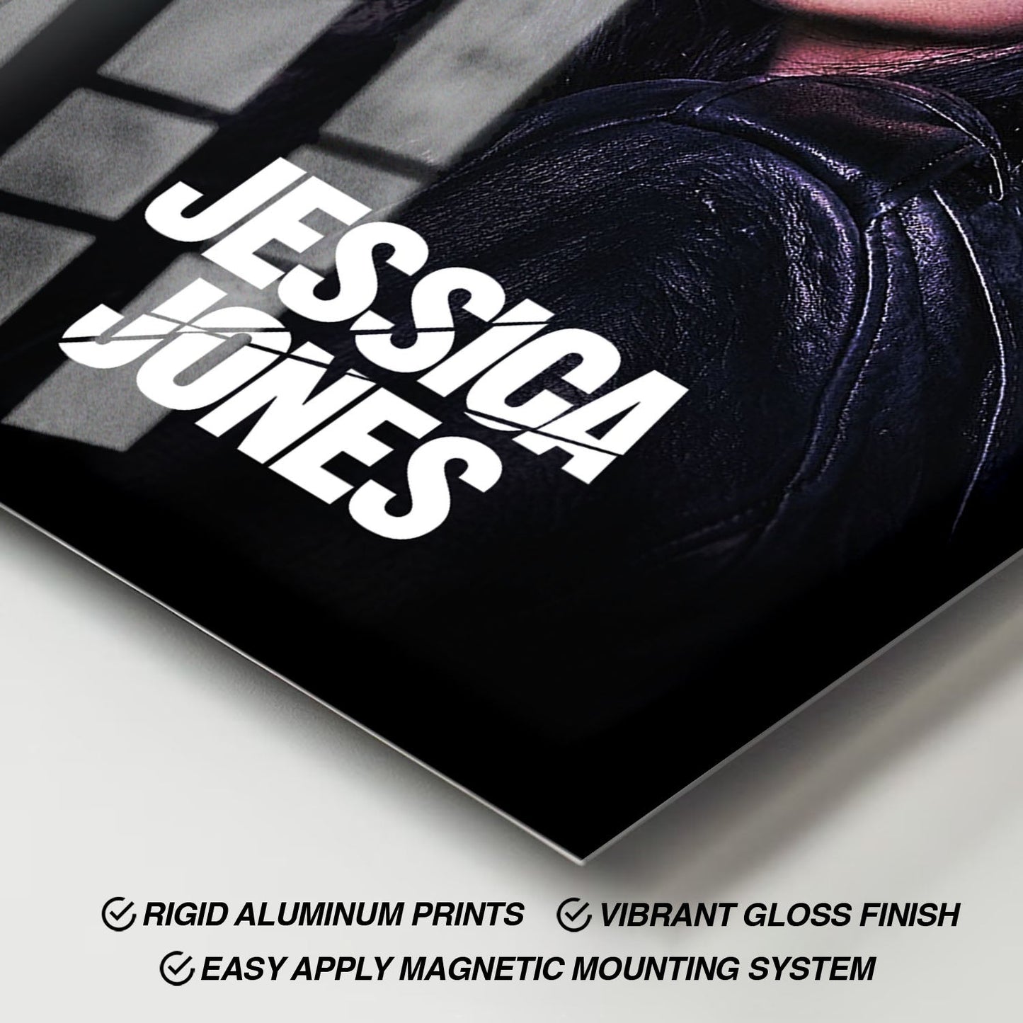 Flex Designs Metal Poster Marvels Jessica Jones 11 x 17" Home Goods - TV Show 2015 TV Show Metal Poster