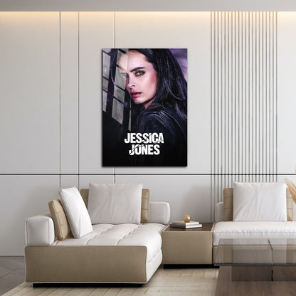 Flex Designs Metal Poster Marvels Jessica Jones 16 x 24" Home Goods - TV Show 2015 TV Show Metal Poster