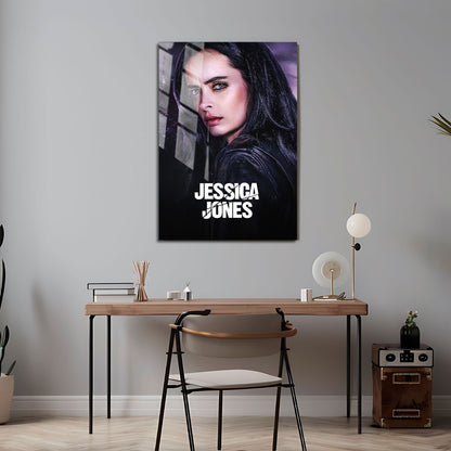 Flex Designs Metal Poster Marvels Jessica Jones 24 x 36" Home Goods - TV Show 2015 TV Show Metal Poster